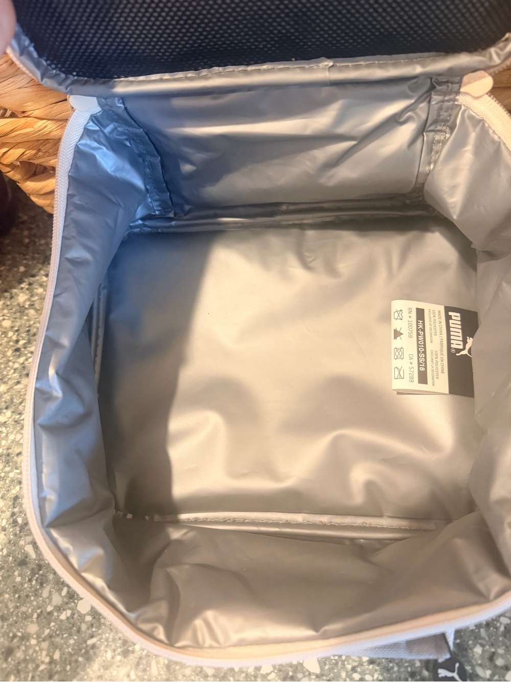 Puma Light Gray & pale pink Lunch Tote with Top Handle - Picture 10 of 13